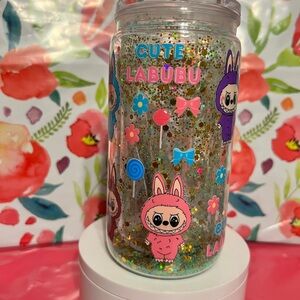 Cute Labubu Glitter Tumbler